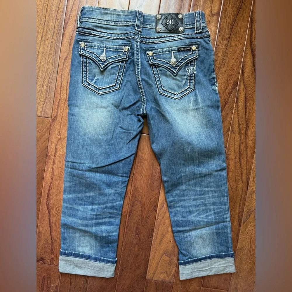 Miss Me Boyfriend Capri Jean Size 25 - Picture 3 of 4
